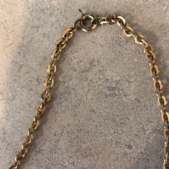 This faux gold necklace is dated to mid century. - Picture 3 of 5